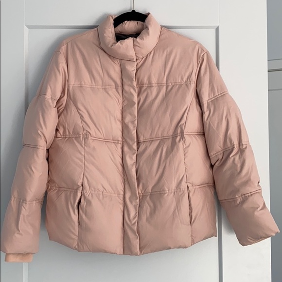 Topshop Jackets & Blazers - Topshop Blush puffer coat. Size 2. Great condition